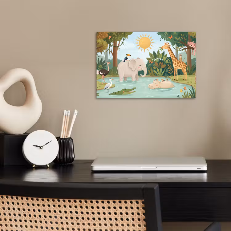 Poster - Jungle - Oase - Dieren - Kleurrijk — 2