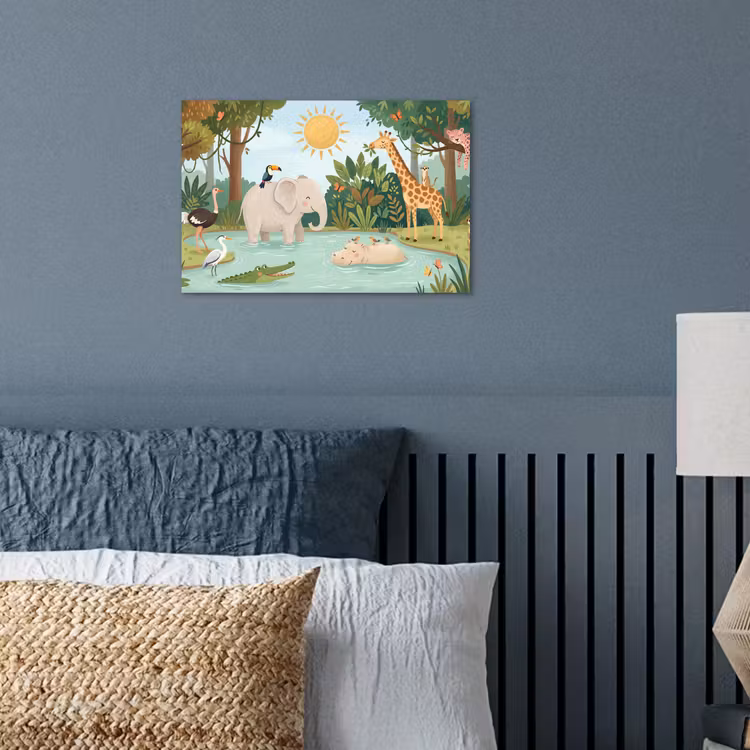Poster - Jungle - Oase - Dieren - Kleurrijk — 3