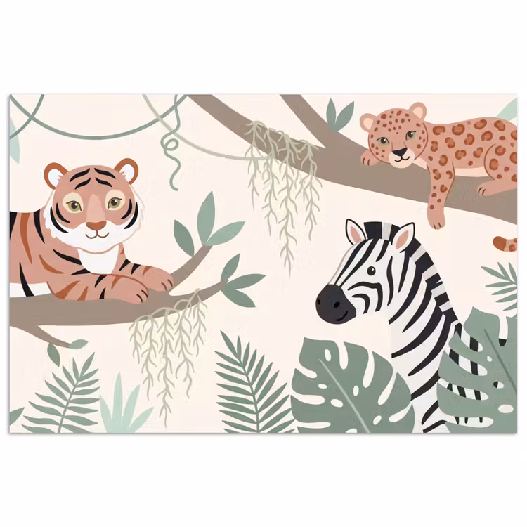 Poster - Jungle - Rustiek - Pastel — 1