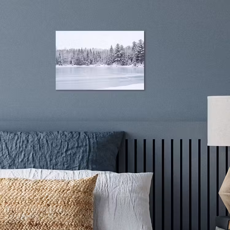 Poster - Meer - Dennen - IJs - Winter - Rustgevend — 3