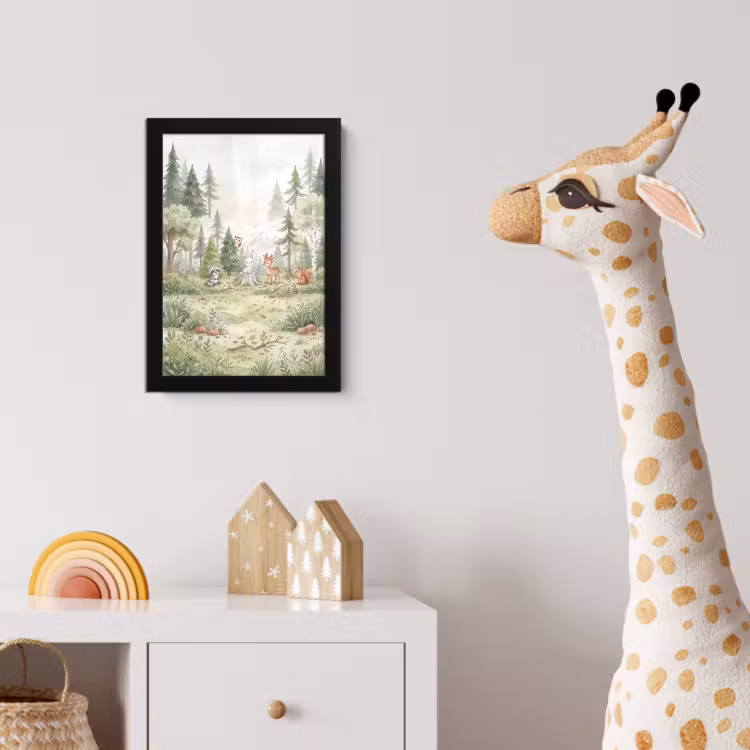 Poster met lijst - Bos - Dieren - Groen — 5