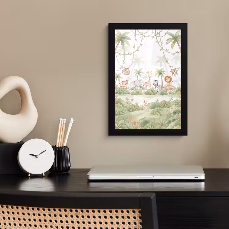 Poster met lijst - Dieren - Jungle - Pastel — 3