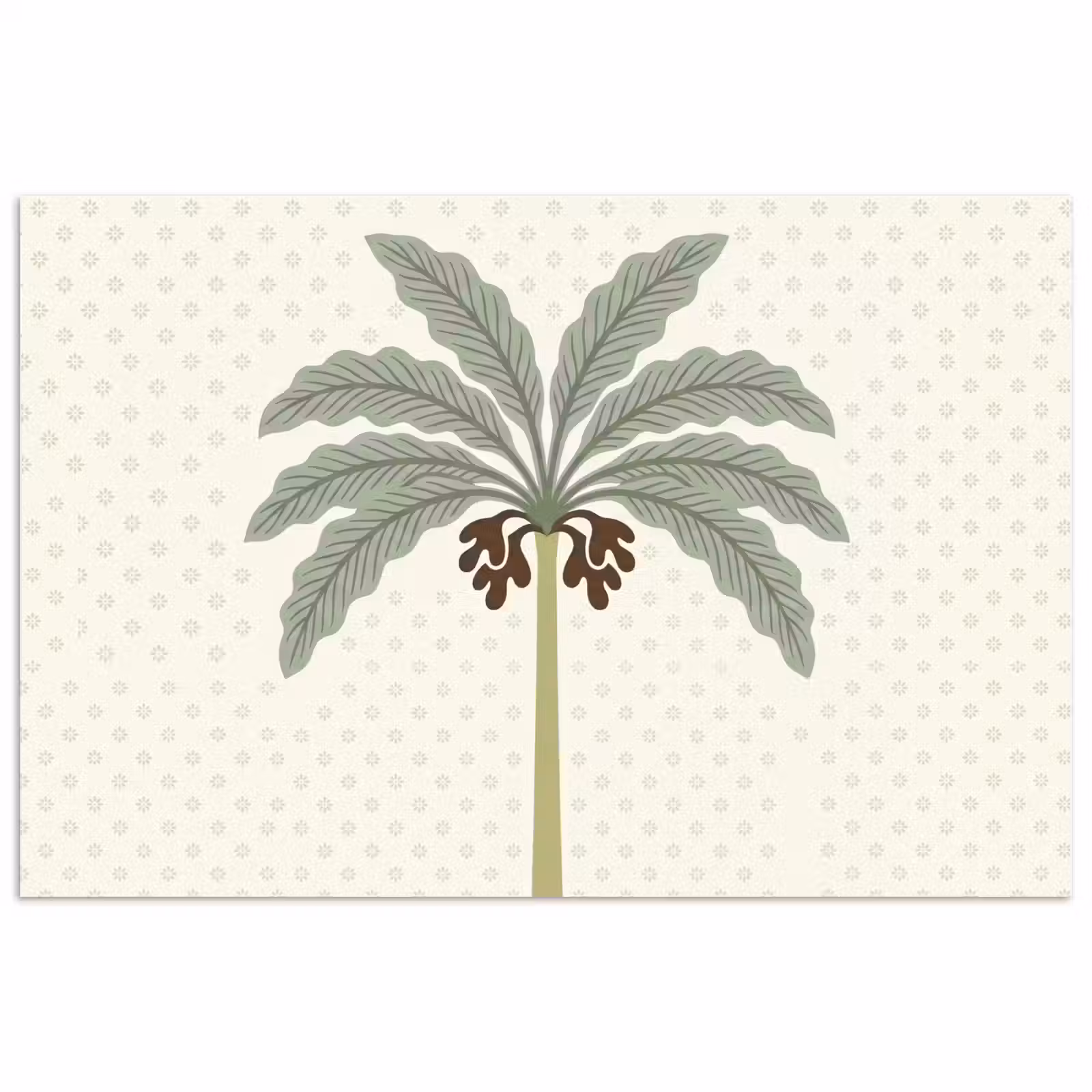Poster - Boom - Bladeren - Groen - Decoratief - Beige — 1