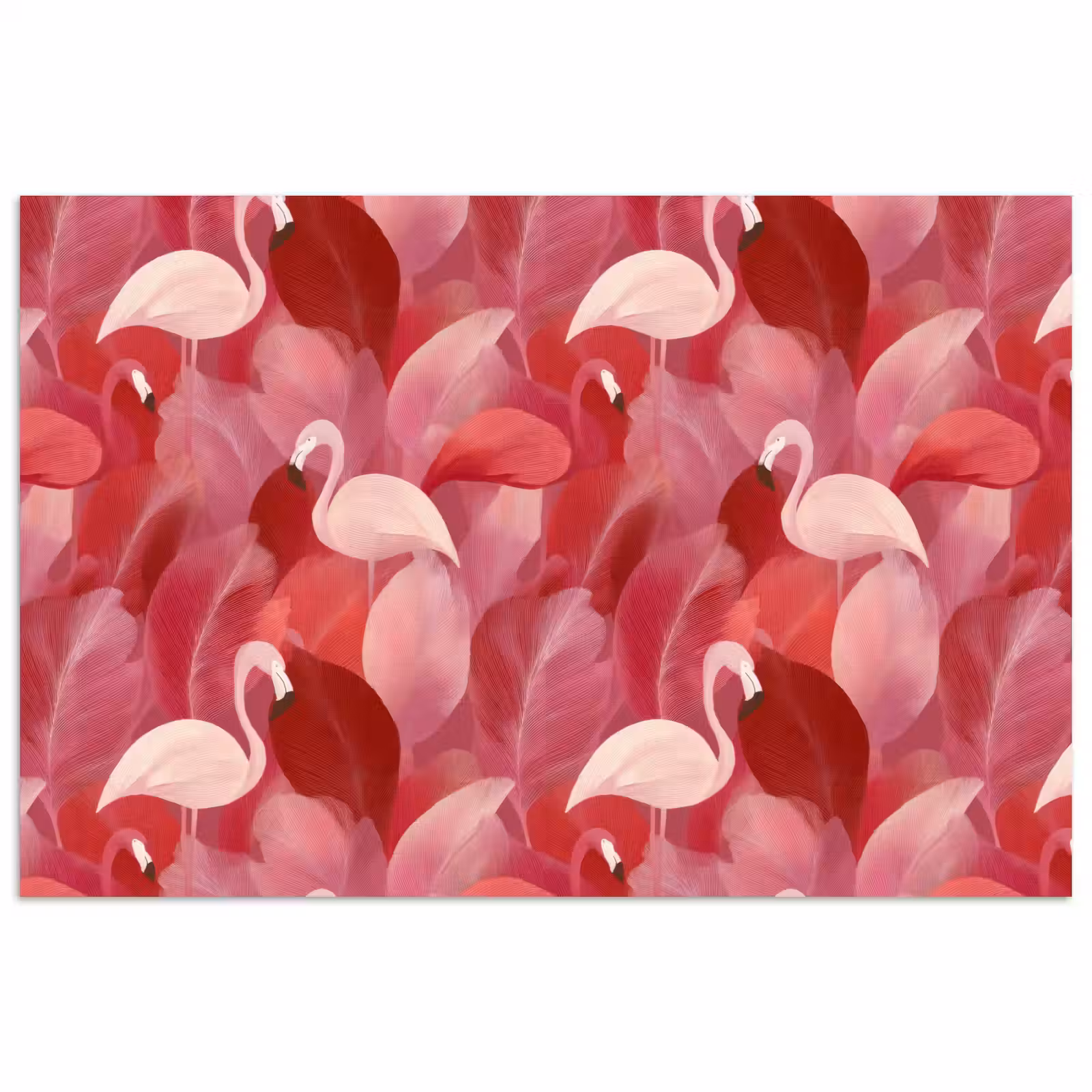 Poster - Flamingo - Botanisch - Elegant - Roze - Rood — 1