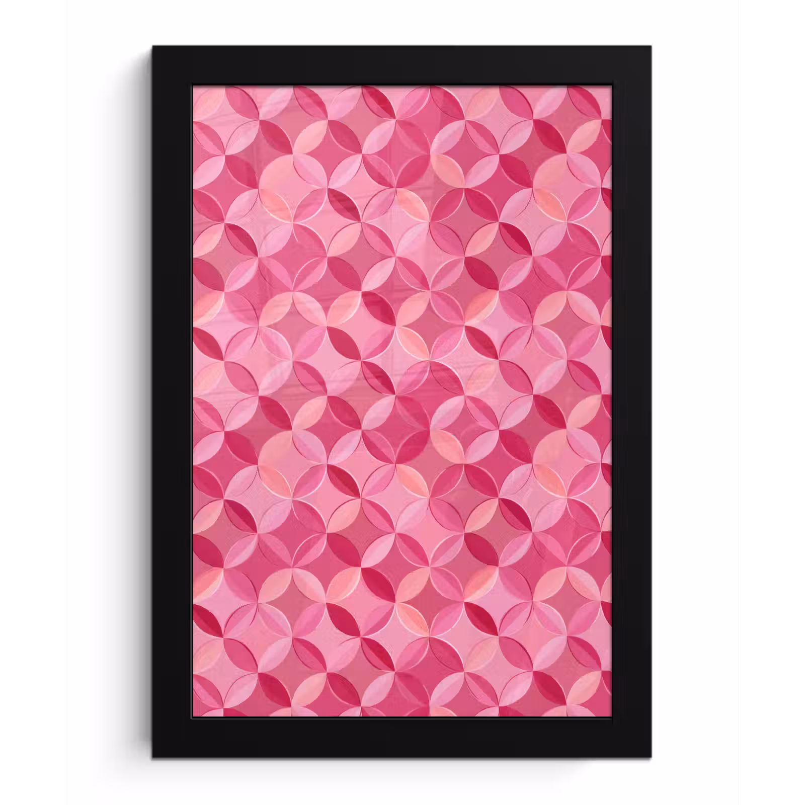 Poster met lijst - Geometrisch - Mozaïek - Modern - Roze — 1