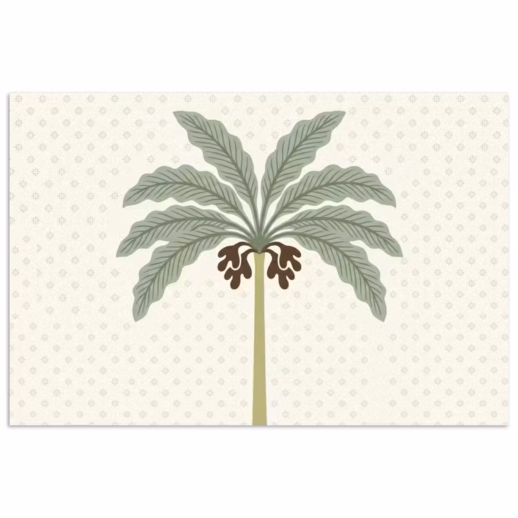 Poster - Boom - Bladeren - Groen - Decoratief - Beige — 1