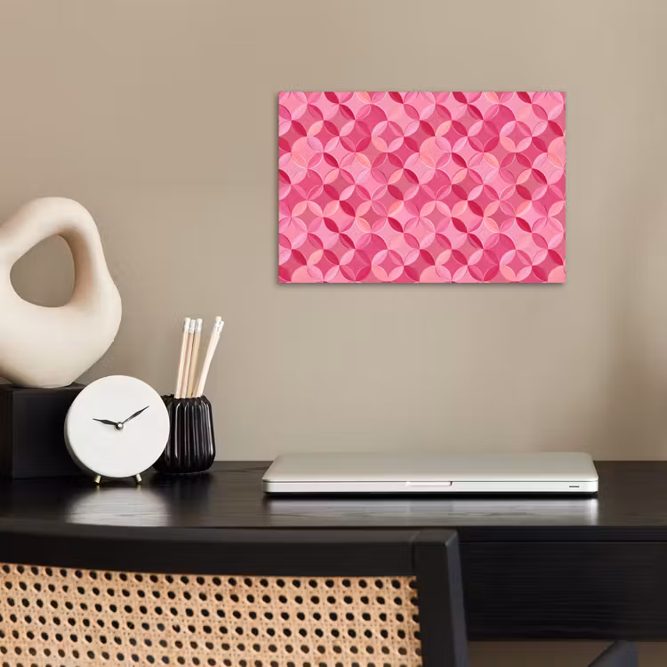 Poster - Geometrisch - Mozaïek - Modern - Roze — 2