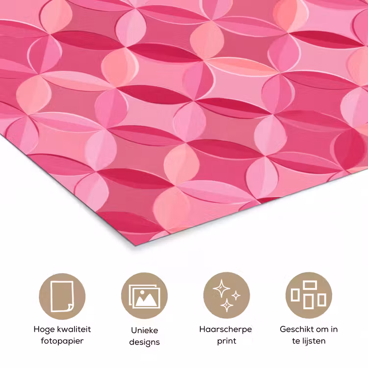 Poster - Geometrisch - Mozaïek - Modern - Roze — 5