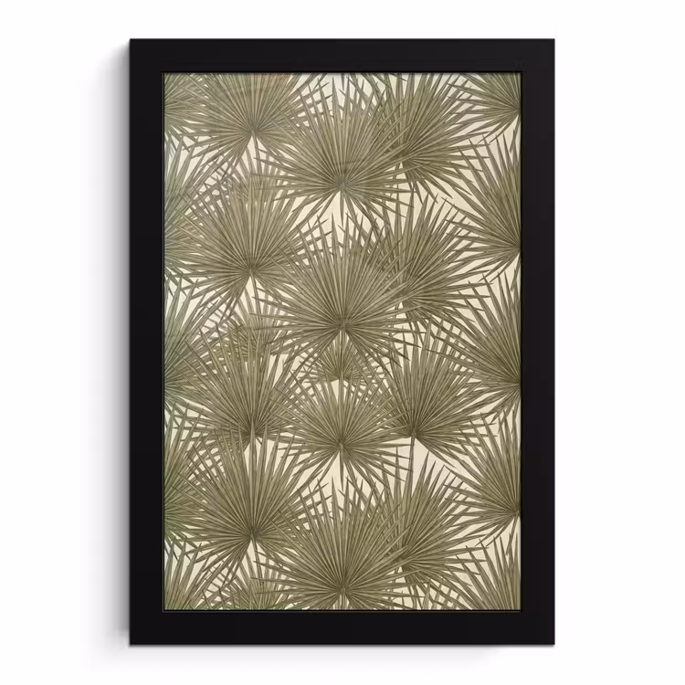 Poster met lijst - Blad - Tropisch - Patroon - Natuur - Groen — 1
