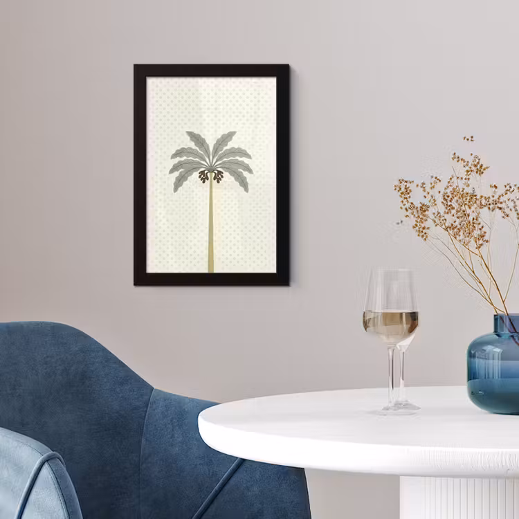 Poster met lijst - Boom - Bladeren - Groen - Decoratief - Beige — 2
