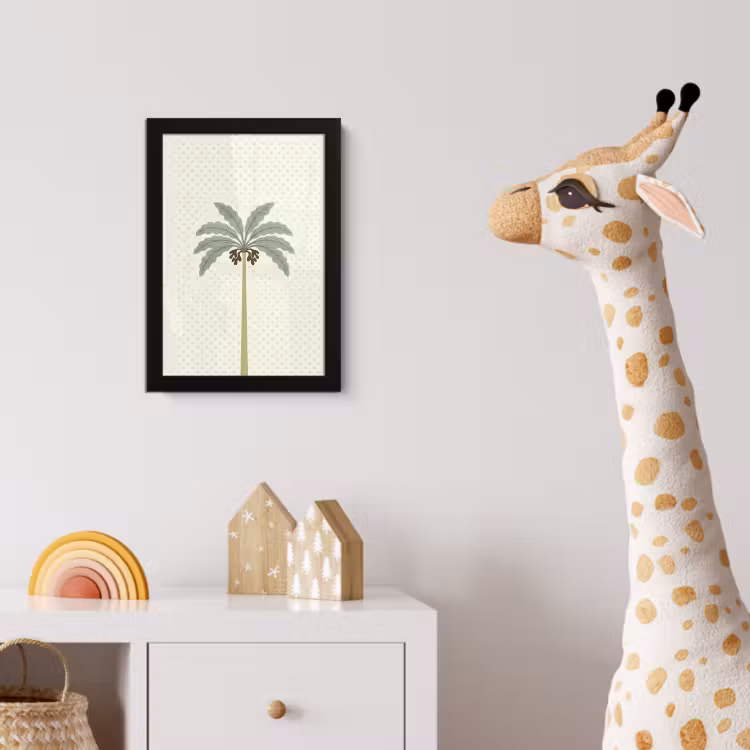Poster met lijst - Boom - Bladeren - Groen - Decoratief - Beige — 5