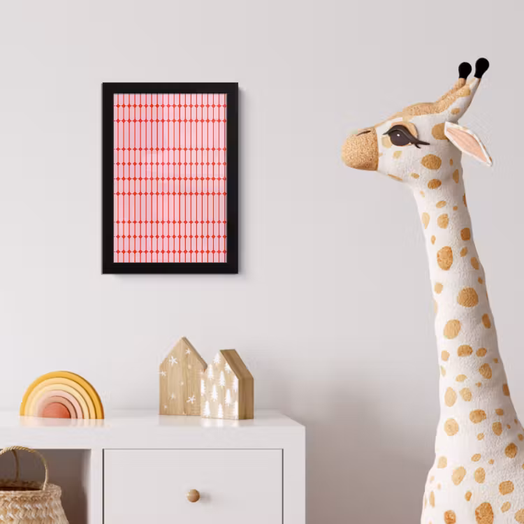 Poster met lijst - Geometrisch - Minimalistisch - Rood - Roze — 5