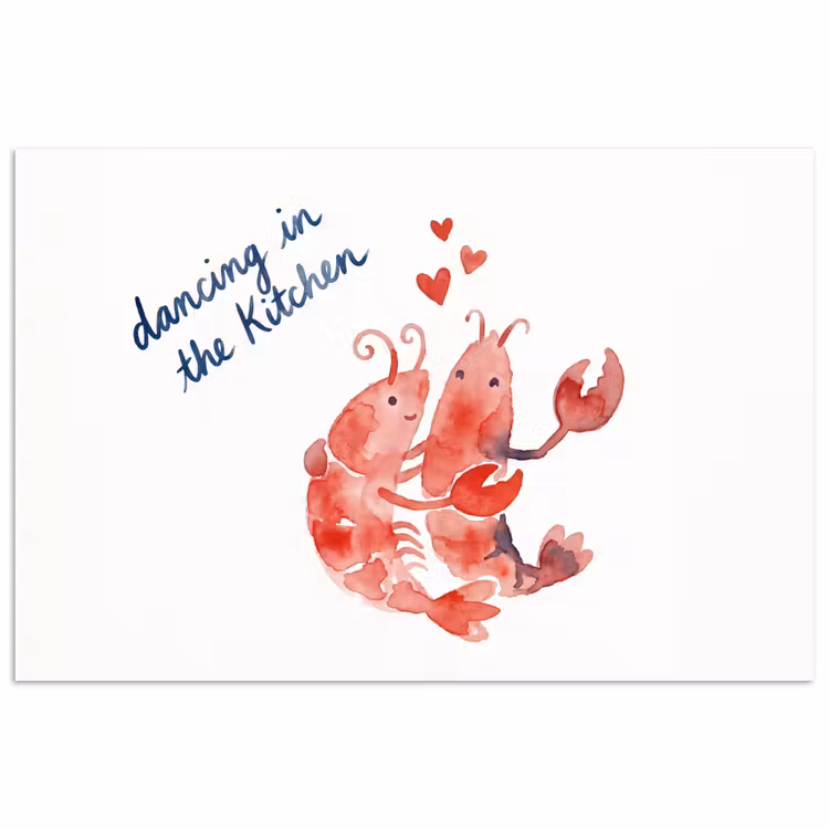 Poster - Dier - Dans - Liefde - Waterverf - Rood — 1