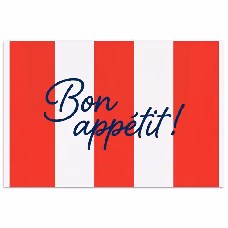 Poster - Eten - Spreuk - Keuken - Grafisch - Rood-Wit — 1