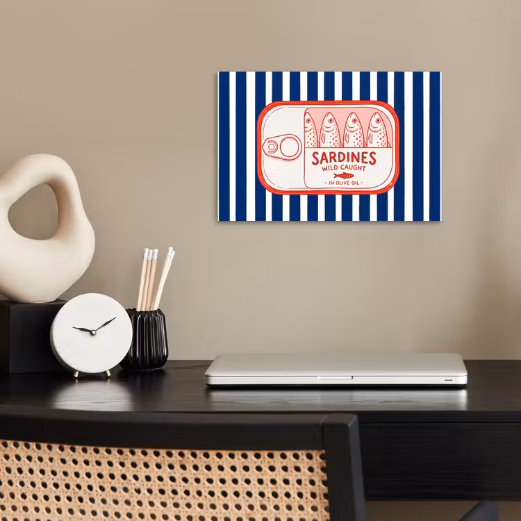 Poster - Eten - Vis - Blik - Illustratie - Rood — 2