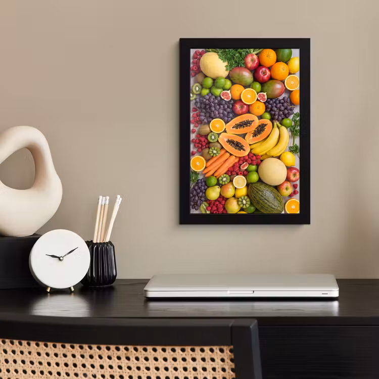 Poster met lijst - Eten - Fruit - Groenten - Vers - Kleurrijk — 3
