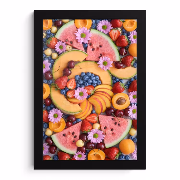 Poster met lijst - Eten - Fruit - Zomer - Kleurrijk — 1