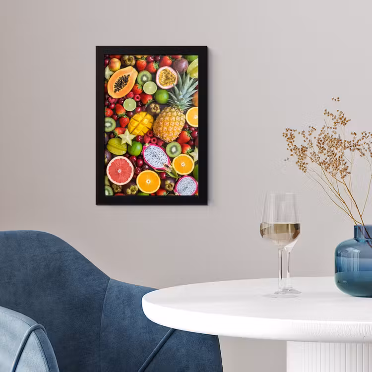 Poster met lijst - Fruit - Assortiment - Vers - Gezond - Kleurrijk — 2