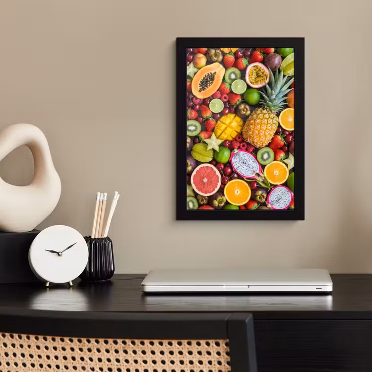 Poster met lijst - Fruit - Assortiment - Vers - Gezond - Kleurrijk — 3