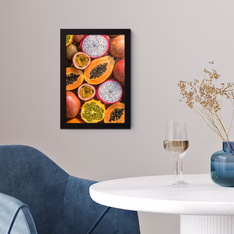 Poster met lijst - Fruit - Geopend - Tropisch - Eten - Kleurrijk — 2