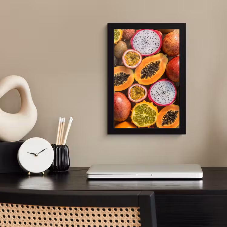 Poster met lijst - Fruit - Geopend - Tropisch - Eten - Kleurrijk — 3