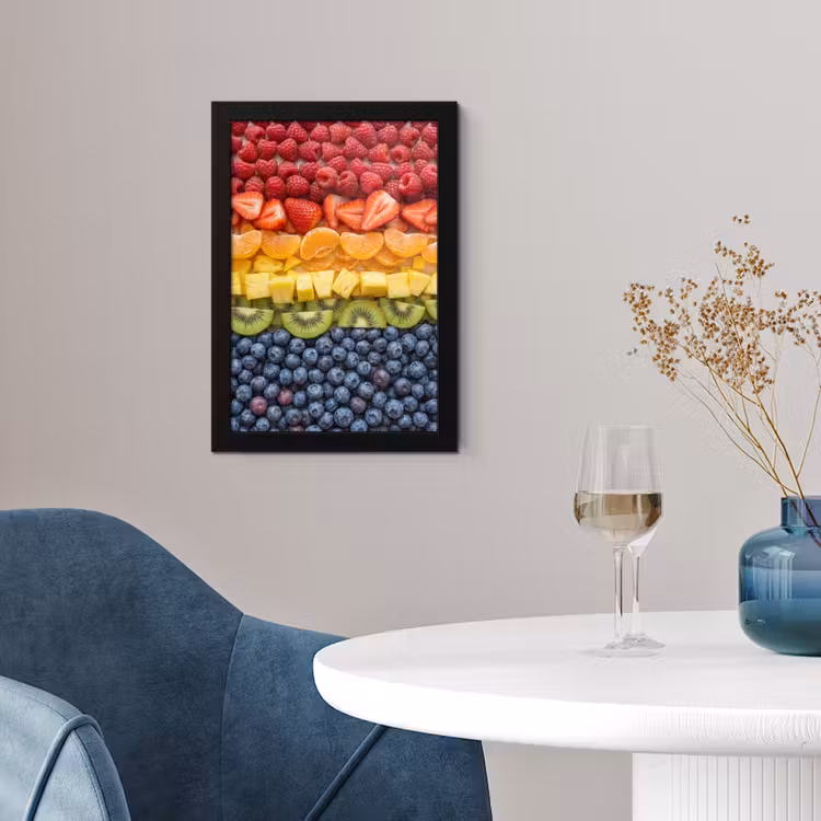 Poster met lijst - Fruit - Regenboog - Gezond - Kleurrijk — 2