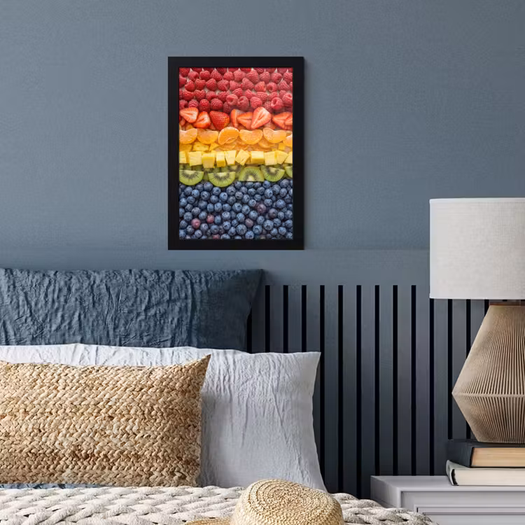 Poster met lijst - Fruit - Regenboog - Gezond - Kleurrijk — 4