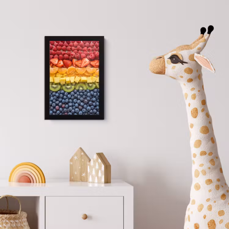 Poster met lijst - Fruit - Regenboog - Gezond - Kleurrijk — 5