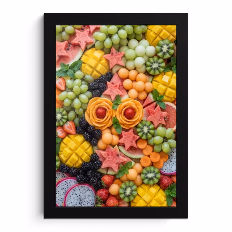 Poster met lijst - Fruit - Variatie - Kleurrijk - Vers - Eten — 1