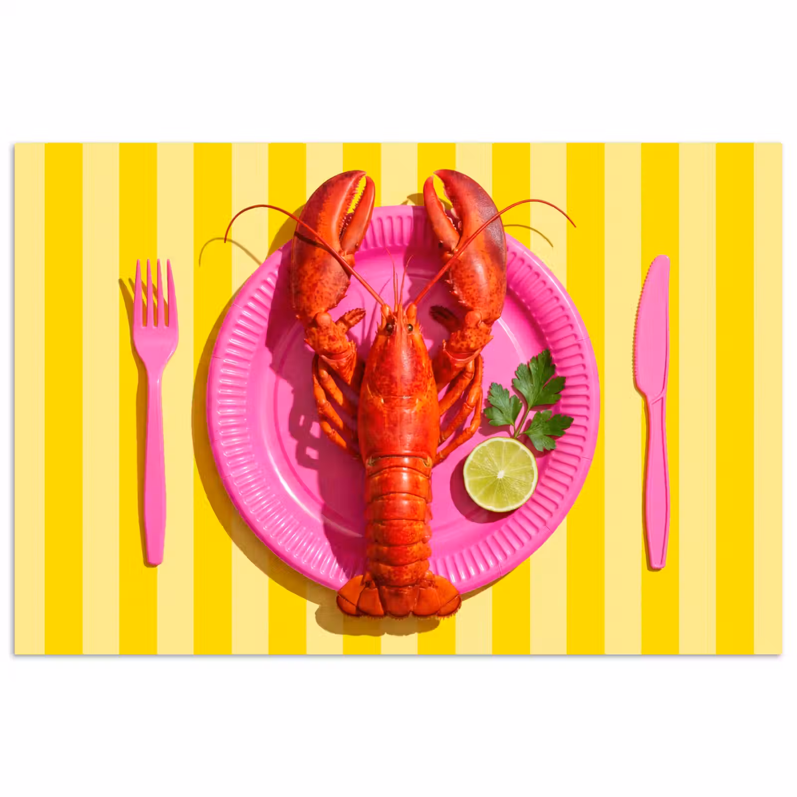 Poster - Eten - Roze - Geel - Modern - Culinaire — 1
