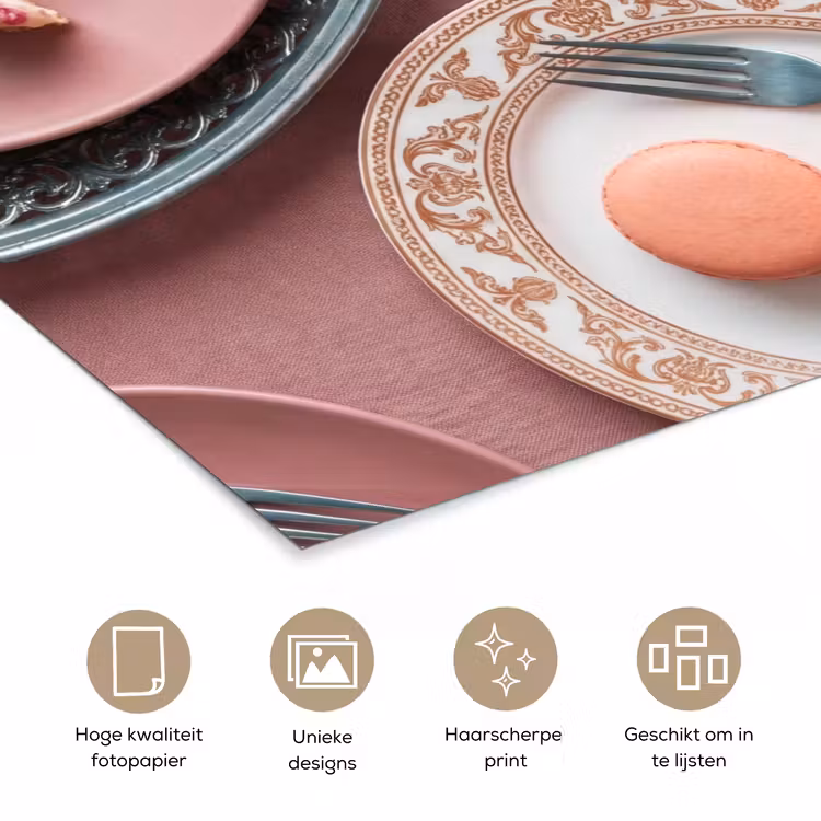 Poster - Dessert - Taart - Gebak - Zoet - Roze — 5
