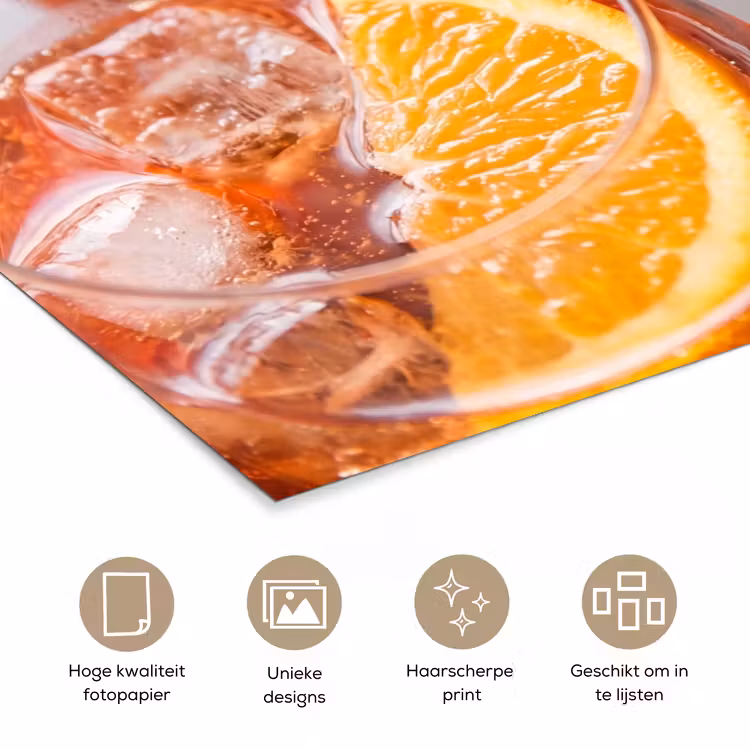 Poster - Drank - Sinaasappel - IJs - Zomer - Oranje — 5