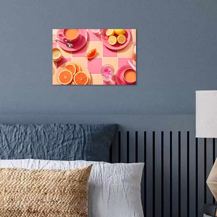 Poster - Eten - Citrusvruchten - Stillevens - Roze - Oranje — 3