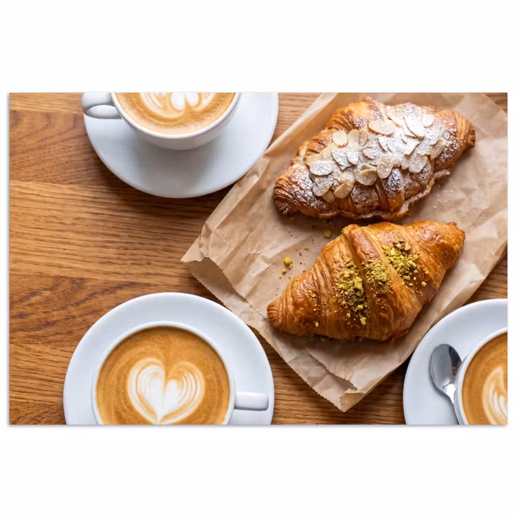 Poster - Eten - Croissant - Koffie - Ontbijt - Modern — 1