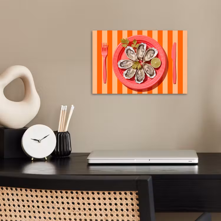 Poster - Eten - Oester - Zeevruchten - Oranje - Modern — 2