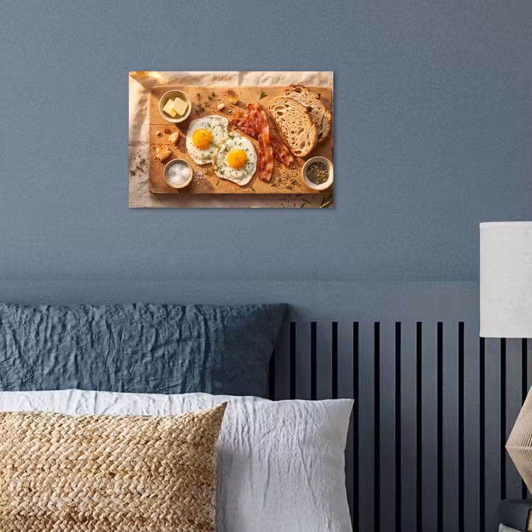 Poster - Eten - Ontbijt - Hout - Rustiek - Geel — 3