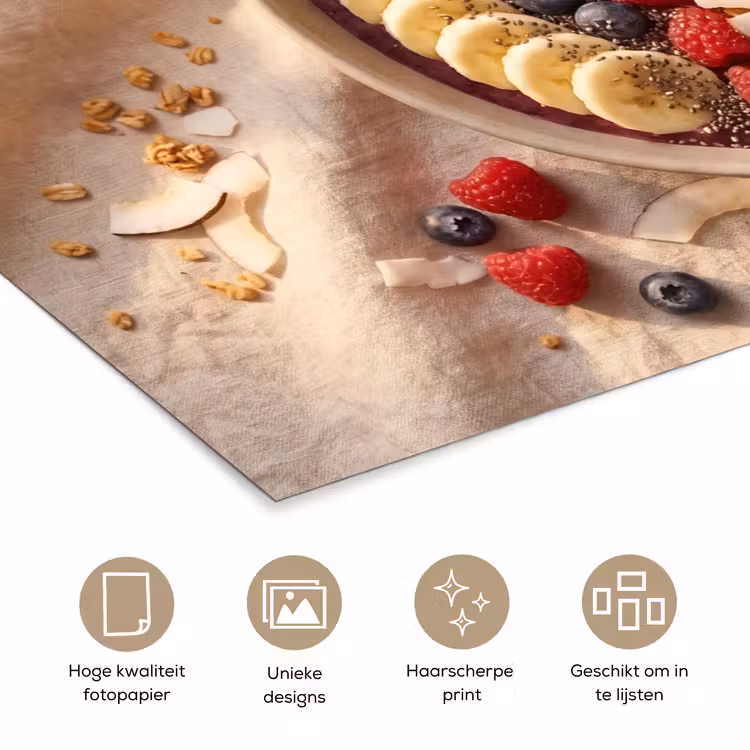 Poster - Eten - Ontbijtkom - Fruit - Gezond - Kleurrijk — 5