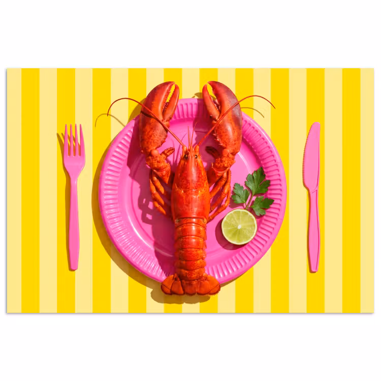 Poster - Eten - Roze - Geel - Modern - Culinaire — 1