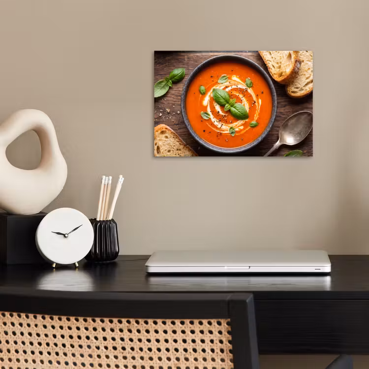 Poster - Eten - Soep - Basilicum - Rustiek - Rood — 2