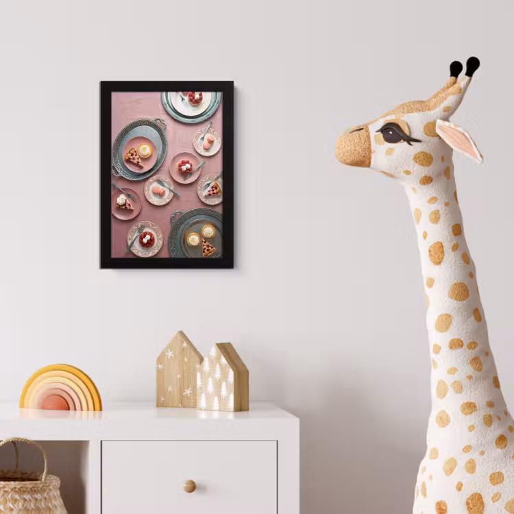 Poster met lijst - Dessert - Taart - Gebak - Zoet - Roze — 5