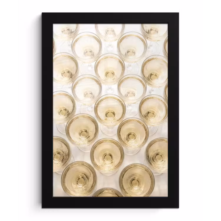Poster met lijst - Drank - Glazen - Feest - Goud — 1