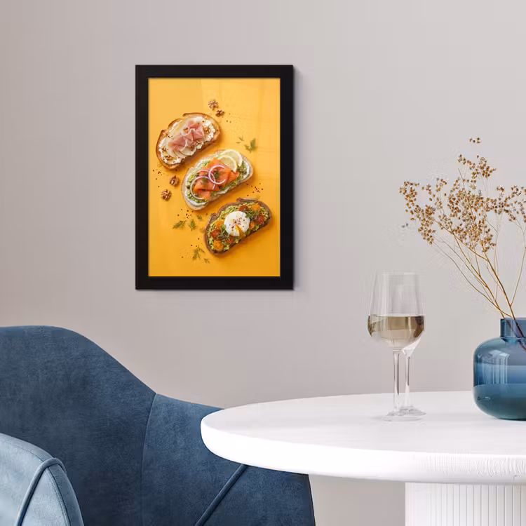 Poster met lijst - Eten - Brood - Ontbijt - Modern - Kleurrijk — 2