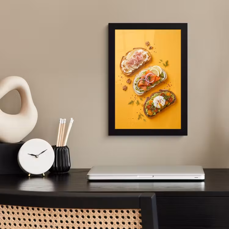 Poster met lijst - Eten - Brood - Ontbijt - Modern - Kleurrijk — 3