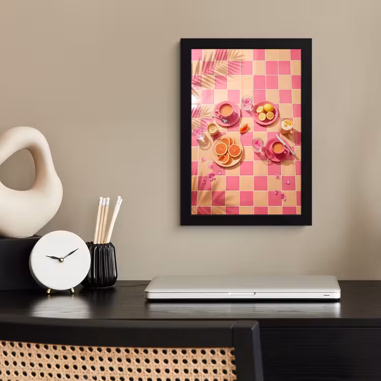 Poster met lijst - Eten - Citrusvruchten - Stillevens - Roze - Oranje — 3