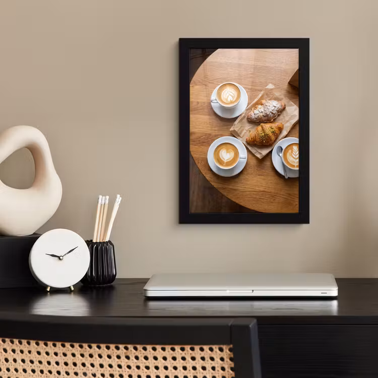 Poster met lijst - Eten - Croissant - Koffie - Ontbijt - Modern — 3
