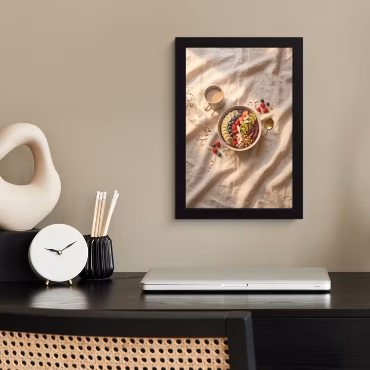Poster met lijst - Eten - Ontbijtkom - Fruit - Gezond - Kleurrijk — 3
