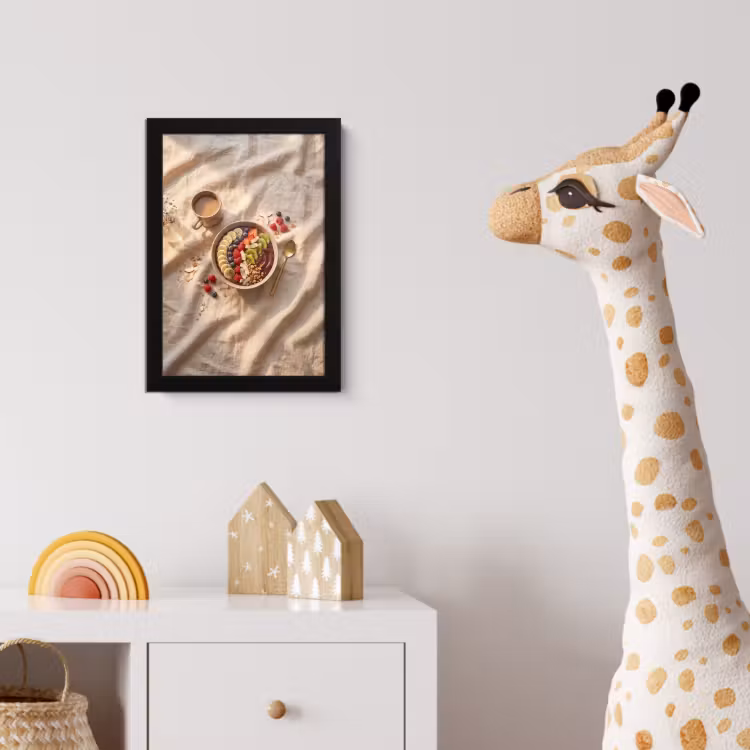 Poster met lijst - Eten - Ontbijtkom - Fruit - Gezond - Kleurrijk — 5