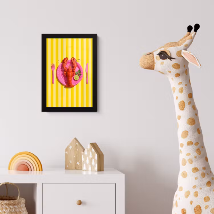 Poster met lijst - Eten - Roze - Geel - Modern - Culinaire — 5