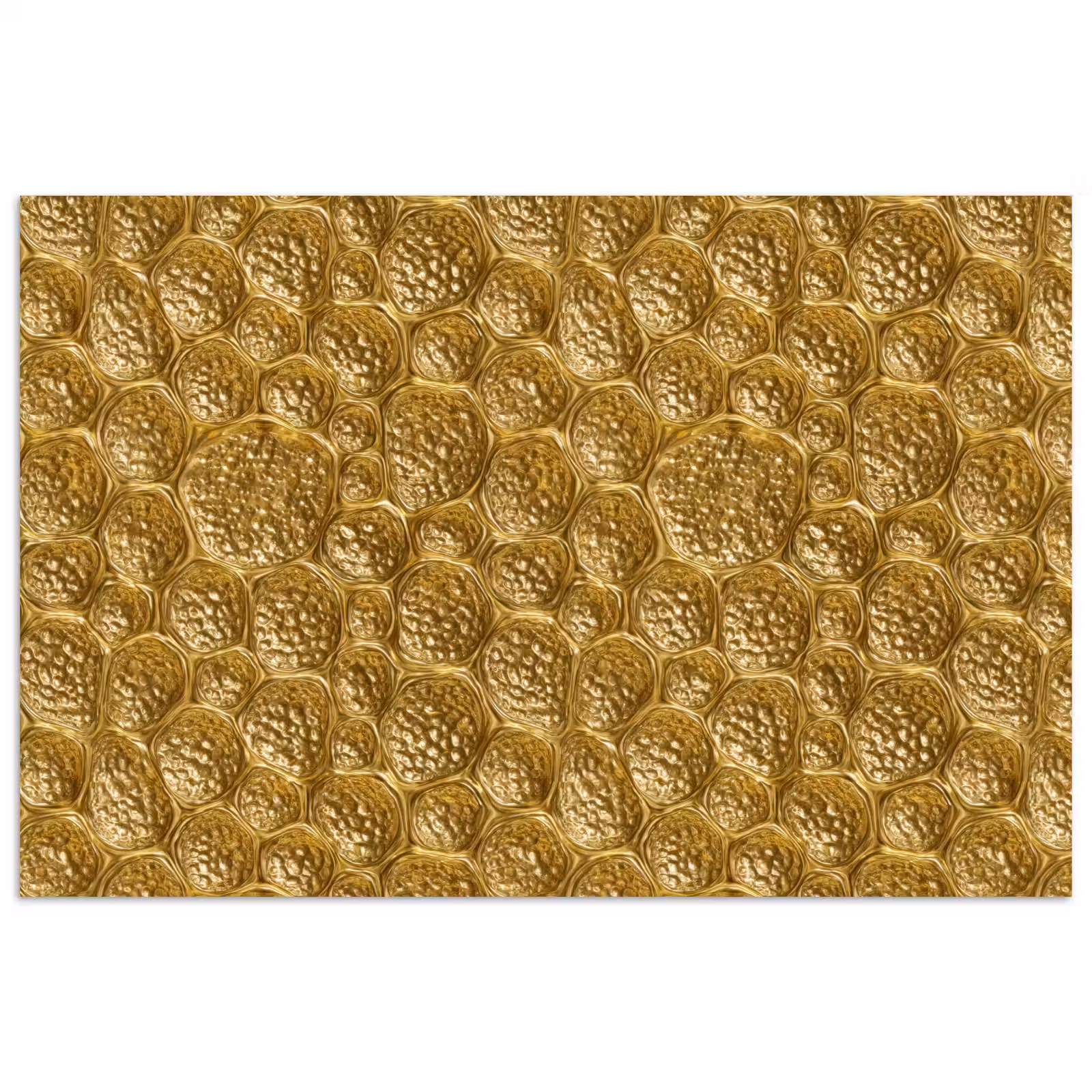 Poster - Gehamerd - Mozaïek - Antiek - Goud — 1