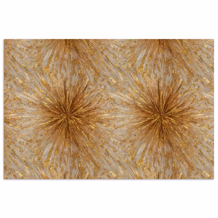 Poster - Explosie - Abstract - Goud - Wit — 1